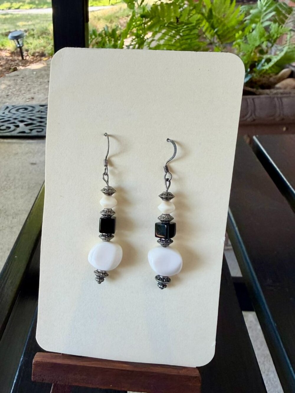 Boho Dangle Earrings with Faceted Beads
